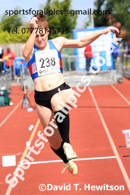 Senior Womens triple jump, 2024 Northern Senior and Under-20s Track and Field Champs, Middlesbrough.  Photo: David T. Hewitson/Sports for All Pics